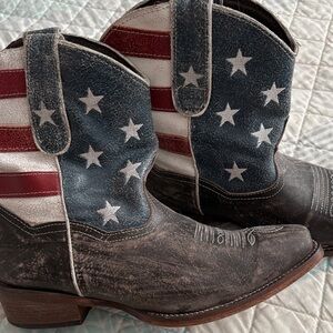 Roper Patriotic Heeled Boots - Red, White, Blue